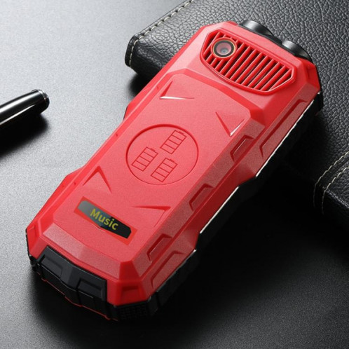 Téléphone robuste Q7+ 4G pour aînés, 1,77 pouces, 16 800 mAh, 21 touches, SOS, FM, réseau : 4G, double SIM (rouge) SH001C456-010